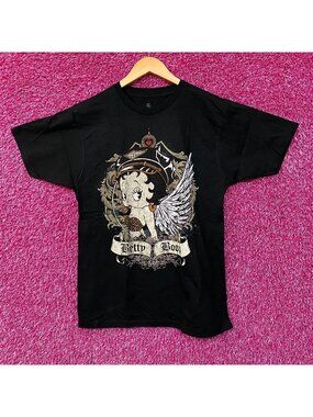 Fleischer Betty Boop Angel Cute Graphic T-Shirt Large